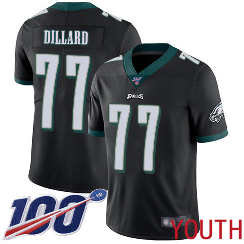 Youth Philadelphia Eagles #77 Andre Dillard Black Alternate Vapor Untouchable NFL Jersey Limited Player->women nfl jersey->Women Jersey